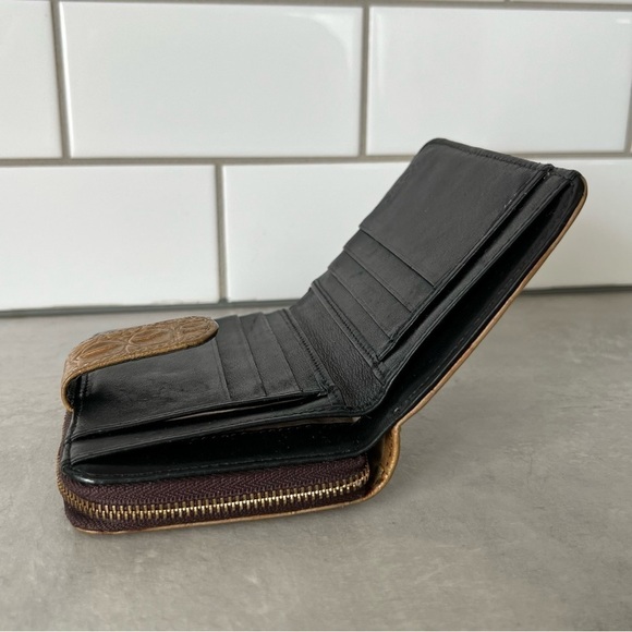 TOUS Croc Embossed Leather Wallet - Picture 7 of 14